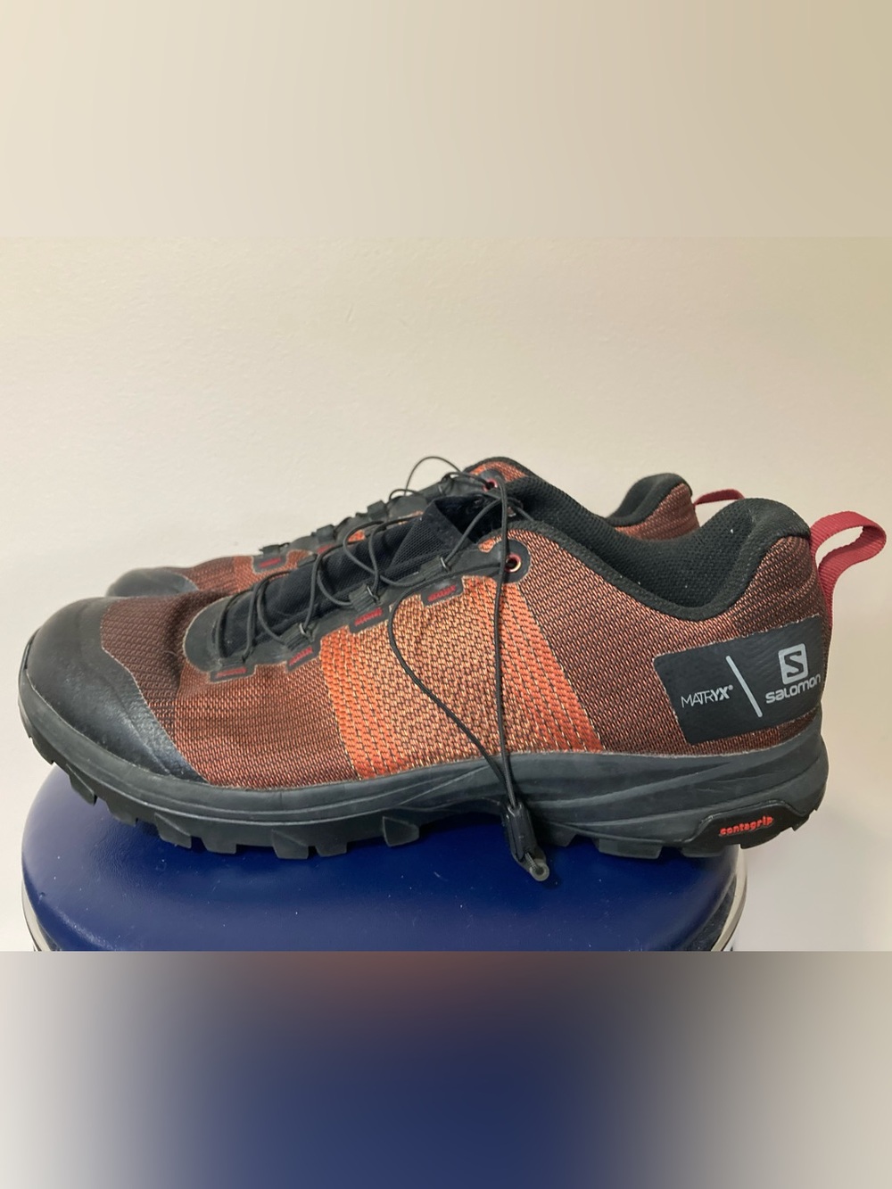 Salomon Men's Out Pro Hiking Shoes in Red & Black